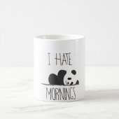 Ich hasse Morgenpanda-Tasse Kaffeetasse (Mittel)