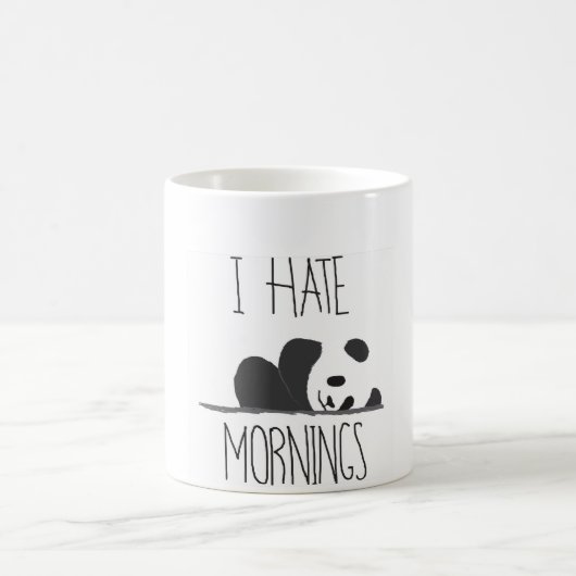 Ich hasse Morgenpanda-Tasse Kaffeetasse (Mittel)