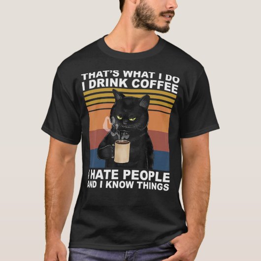 Ich hasse morgens Menschen oder Morgen oder Leute  T-Shirt (Vorderseite)