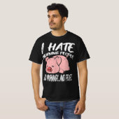 Ich hasse Morning People | Lazy Animal T-Shirt (Vorne ganz)