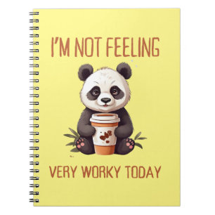 Ich hasse Mornings Panda Notizblock