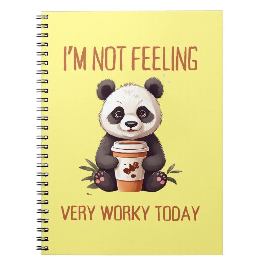 Ich hasse Mornings Panda Notizblock (Vorderseite)