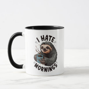 Ich hasse Mornings Sleepy Sloth Tasse