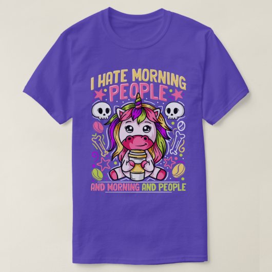 Ich hasse Mornings T-Shirt (Design vorne)