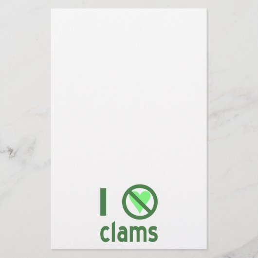 Ich hasse Muscheln Briefpapier (Vorderseite)
