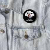 Ich hasse Nebel ruft Funny Cloud Puff Dark BG Button (Beispiel)