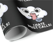Ich hasse Nebel ruft Funny Cloud Puff Dark BG Geschenkpapier (Rolleneckpunkt)