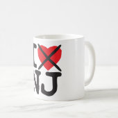 Ich hasse NJ - New-Jersey Kaffeetasse (VorderseiteRechts)