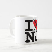 Ich hasse NJ - New-Jersey Kaffeetasse (Vorderseite Links)