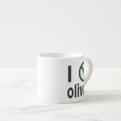 Ich hasse Olive I No Liebe Olive Black Espressotasse (Vorderseite Rechts)
