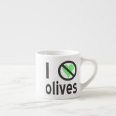 Ich hasse Olive I No Liebe Olive Black Espressotasse (Rechts)