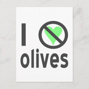 Ich hasse Oliven Keine Liebe Postkarte