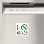 Ich hasse Oliven (schwarz) Magnet (In Situ (Geschirrspüler))