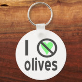 Ich hasse Oliven (schwarz) Schlüsselanhänger (Vorderseite)