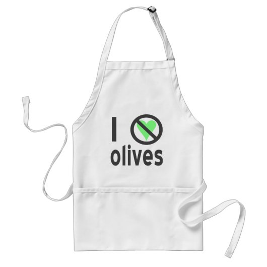 Ich hasse Oliven (schwarz) Schürze (Vorne)