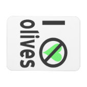 Ich hasse Olives Black Magnet (Horizontal)