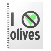 Ich hasse Olives Black Notizblock (Vorderseite)