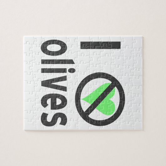 Ich hasse Olives Black Puzzle (Horizontal)
