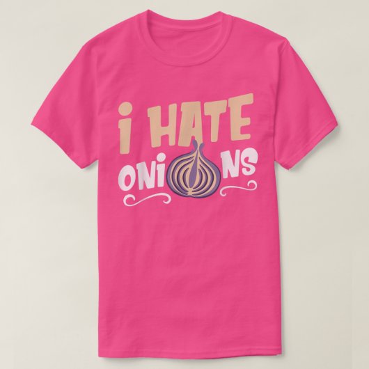 Ich hasse Onions Veggie Gemüse Kochen Küche T-Shirt (Design vorne)