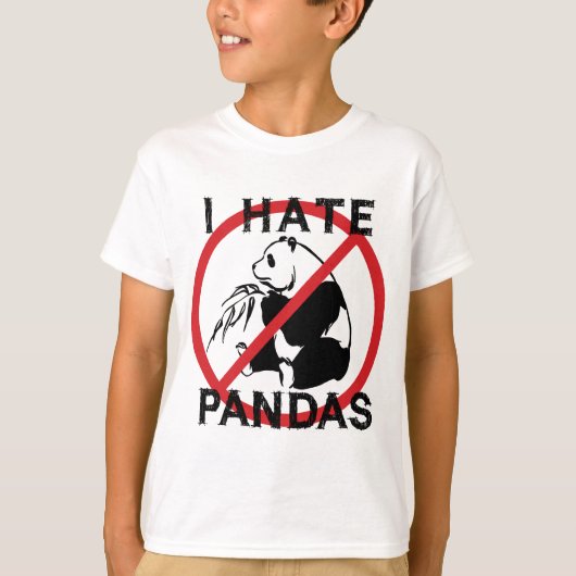 Ich hasse Pandas T-Shirt (Vorderseite)