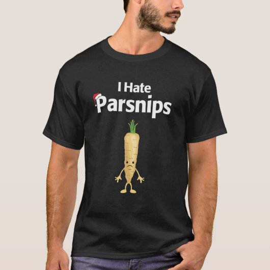 Ich hasse Parnips Weihnachts-Karottengeschenk T-Shirt (Vorderseite)