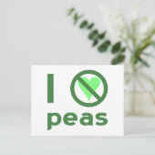 Ich hasse Peas I No Liebe Peas Postkarte (Stehend Vorderseite)