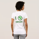 Ich hasse Peas I No Liebe Peas T-Shirt (Schwarz voll)