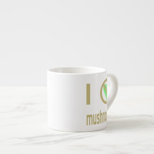 Ich hasse Pilze Espressotasse (Vorderseite Rechts)