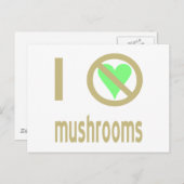 Ich hasse Pilze Postkarte (Vorne/Hinten)