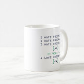 Ich hasse Programmierung Kaffeetasse (VorderseiteRechts)