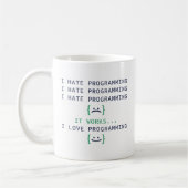 Ich hasse Programmierung Kaffeetasse (Links)