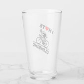 Ich hasse Radfahren bergauf Glas (Rückseite)