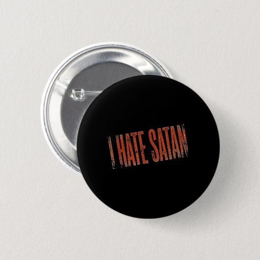 Ich hasse Satan Button (Vorne & Hinten)