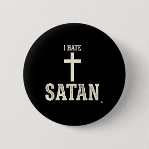 Ich hasse Satan Button
