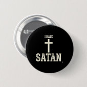 Ich hasse Satan Button (Vorne & Hinten)