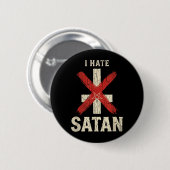 Ich hasse Satan Button (Vorne & Hinten)