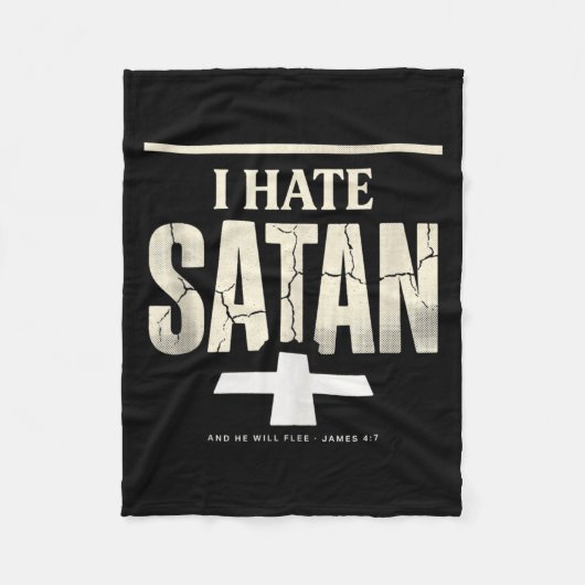 Ich hasse Satan Fleecedecke (Vorderseite)