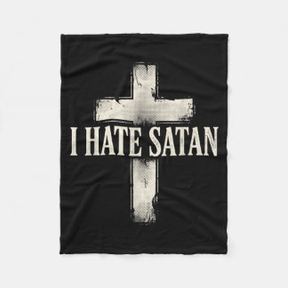 Ich hasse Satan Fleecedecke