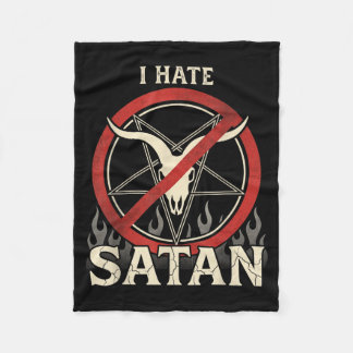 Ich hasse Satan Fleecedecke