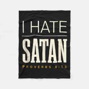 Ich hasse Satan Fleecedecke