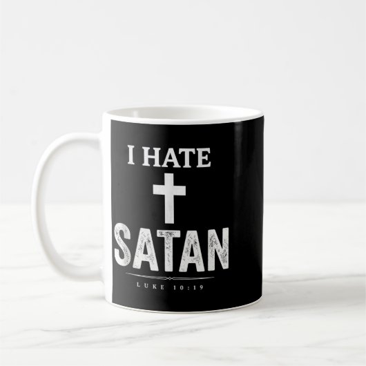 Ich hasse Satan Kaffeetasse (Links)