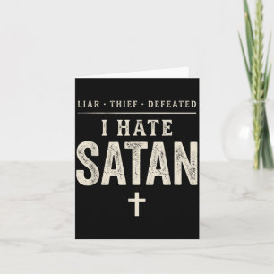Ich hasse Satan Karte