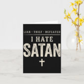 Ich hasse Satan Karte (Gelbe Blume)