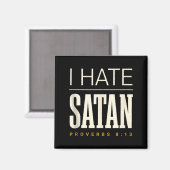 Ich hasse Satan Magnet (Vorderseite/Rückseite)