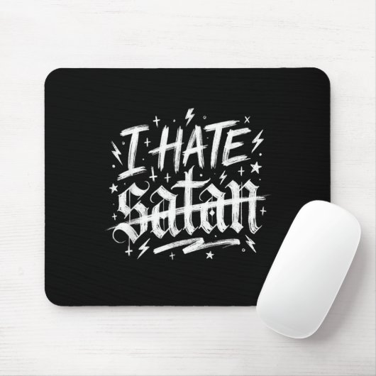 Ich hasse Satan Mousepad (Mit Mouse)