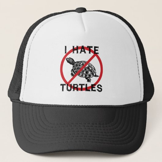 Ich hasse Schildkröten Truckerkappe (Vorderseite)