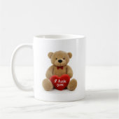 "Ich hasse Sie" der niedliche Teddybär, der Kaffeetasse (Links)