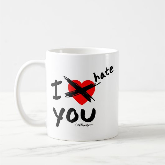 Ich hasse Sie Kaffeetasse (Links)