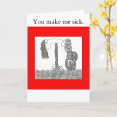 Ich hasse Sie, Sie mache mich krank Karte (Gelbe Blume)