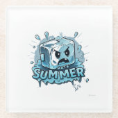 Ich hasse Sommer Glasuntersetzer (Vorderseite)